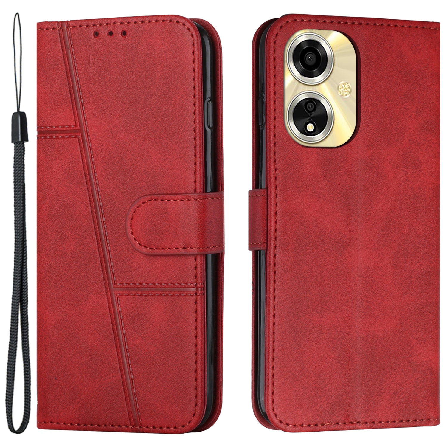 For Oppo A59 5G / A2m 5G Case PU Leather Calf Texture Magnetic Clasp Closure Phone Cover For Oppo A59 5G / A2m 5G Case PU Leather Calf Texture Magnetic Clasp Closure Phone Cover